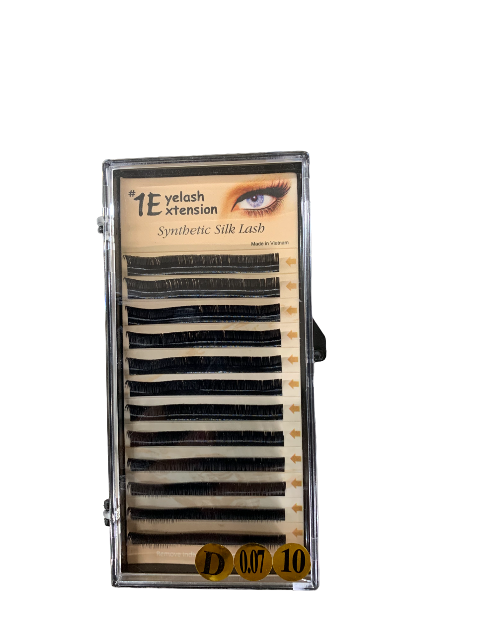 1E Eyelash Extension Synthetic Silk Lash D-0.07-10